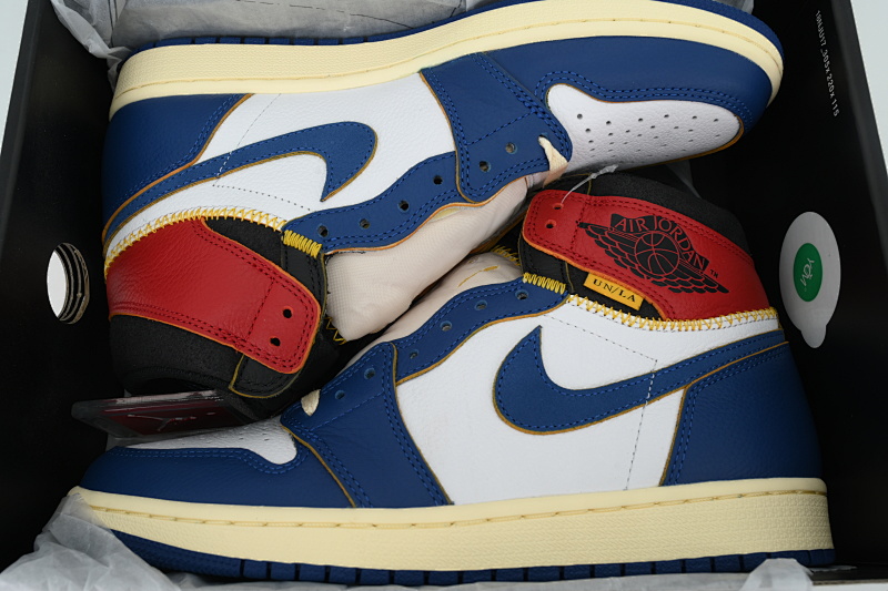 【EA0LR】蓝红拼接  LJR版本乔丹1代 BV1300-146 Union X Air Jordan 1 OG Hi Retro“Blue Toe”