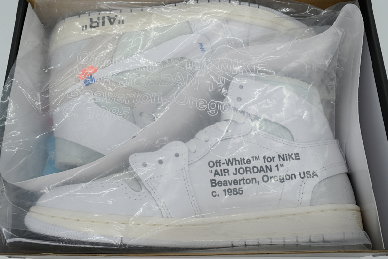 【EA0LR】OW白联名 LJR版本乔丹1代  AQ0818-100 OFF WHITE X Air Jordan 1 White