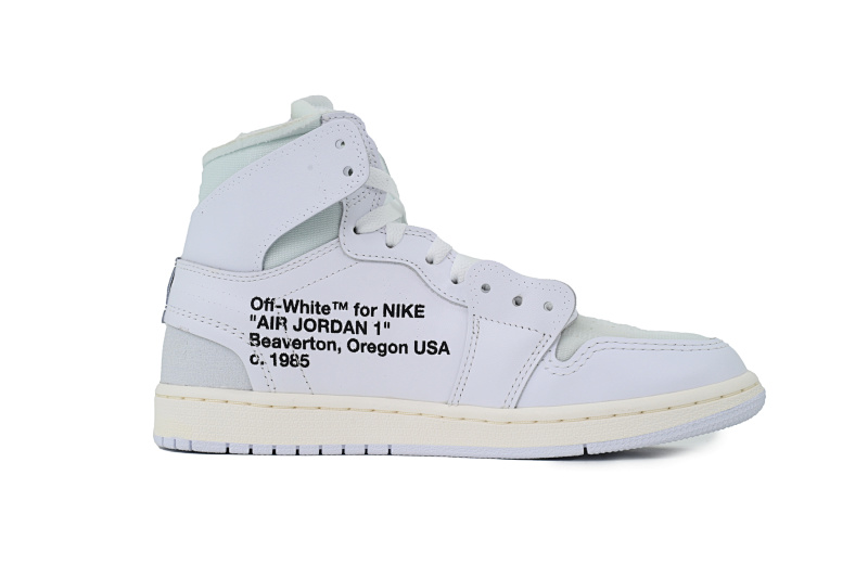 【EA0LR】OW白联名 LJR版本乔丹1代  AQ0818-100 OFF WHITE X Air Jordan 1 White