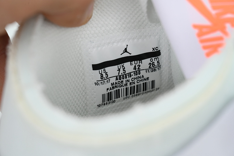 【EA0LR】OW白联名 LJR版本乔丹1代  AQ0818-100 OFF WHITE X Air Jordan 1 White