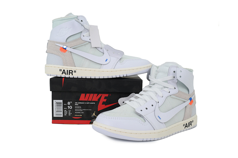 【EA0LR】OW白联名 LJR版本乔丹1代  AQ0818-100 OFF WHITE X Air Jordan 1 White