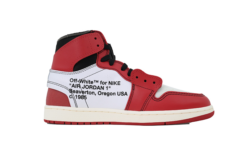 【EA0LR】OW红联名 LJR版本乔丹1代 AA3834-101 OFF-WHITE x Air Jordan 1 High OG 10X“Chicago”