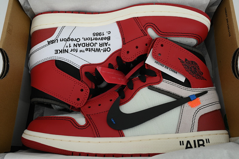 【EA0LR】OW红联名 LJR版本乔丹1代 AA3834-101 OFF-WHITE x Air Jordan 1 High OG 10X“Chicago”