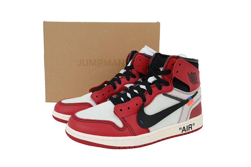 【EA0LR】OW红联名 LJR版本乔丹1代 AA3834-101 OFF-WHITE x Air Jordan 1 High OG 10X“Chicago”
