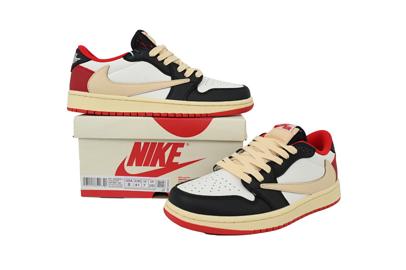 yupoo_322070_42231162.jpg 【AA1XH】黑白红倒钩 乔丹1代低帮 DM7866-166 Travis Scott x Air Jordan 1 Black White Red Hook