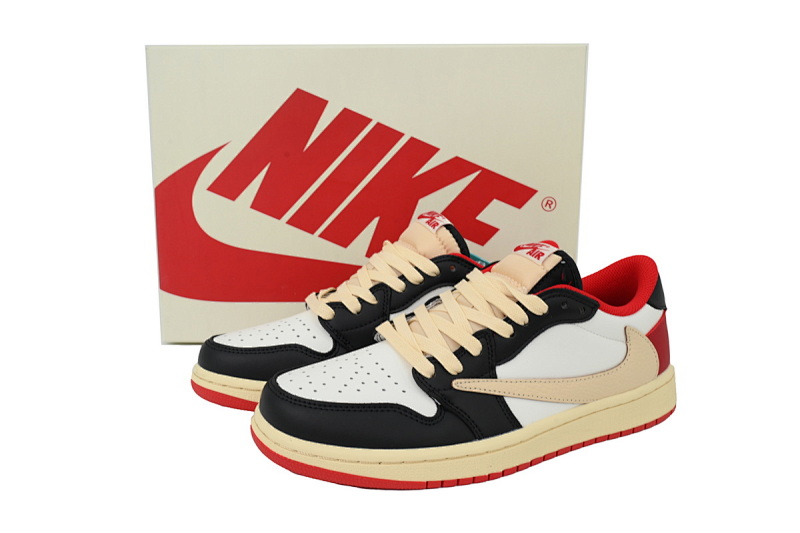 yupoo_322070_5bea622c.jpg 【AA1XH】黑白红倒钩 乔丹1代低帮 DM7866-166 Travis Scott x Air Jordan 1 Black White Red Hook