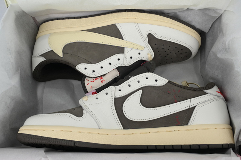 【CA1RN】倒钩3.0 RN版乔丹1代低帮  DM7866-162 Travis Scott x Air Jordan 1 Low White Brown Barb