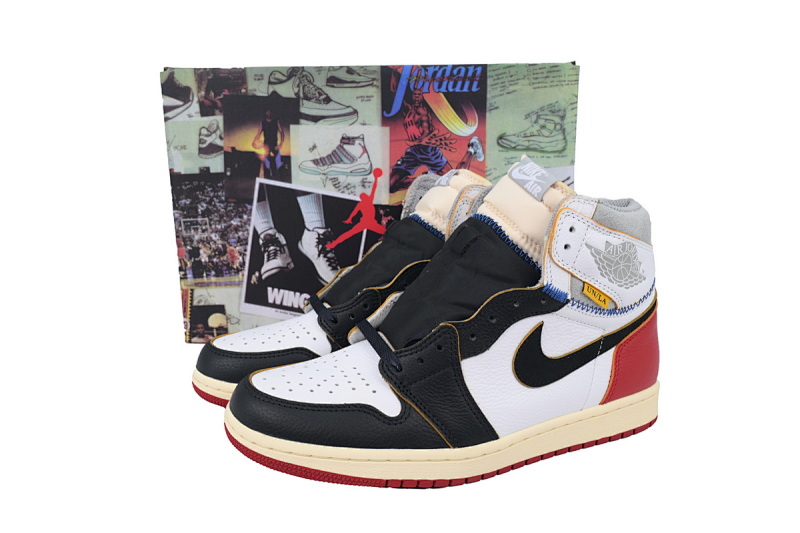 【DA3RN】UN红白拼接 RN版乔丹1代 BV1300-106 Union X Air Jordan 1 OG Hi Retro“Black Toe”
