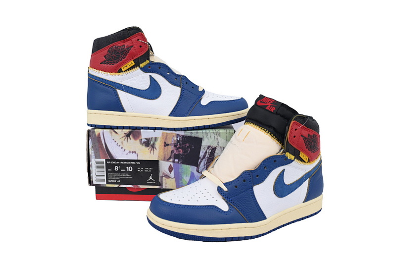 【DA3RN】UN蓝白拼接 RN版乔丹1代  BV1300-146 Union X Air Jordan 1 OG Hi Retro“Blue Toe”