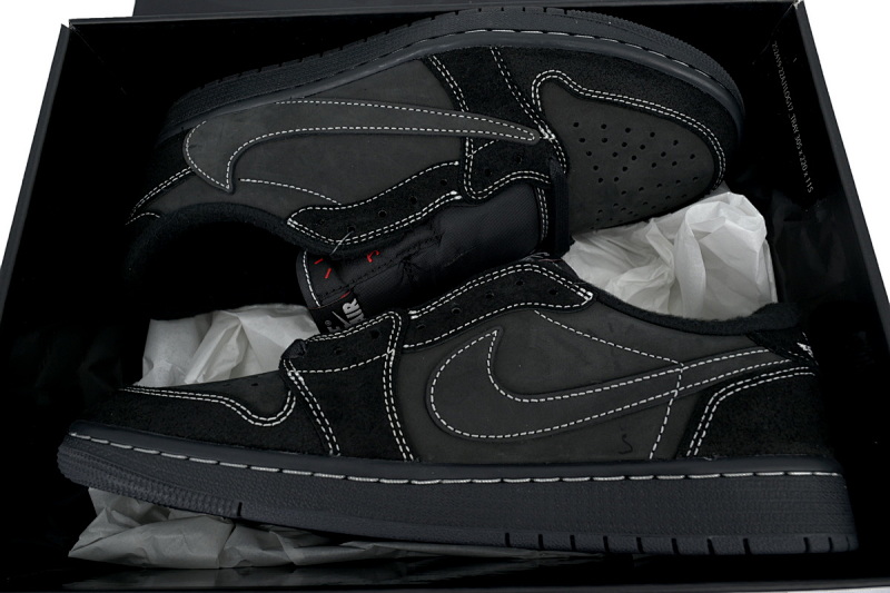 【CA1RN】黑武士倒钩 RN版乔丹1代低帮 DM7866-001 Travis Scott x Air Jordan 1 Low OG SP Black Phantom