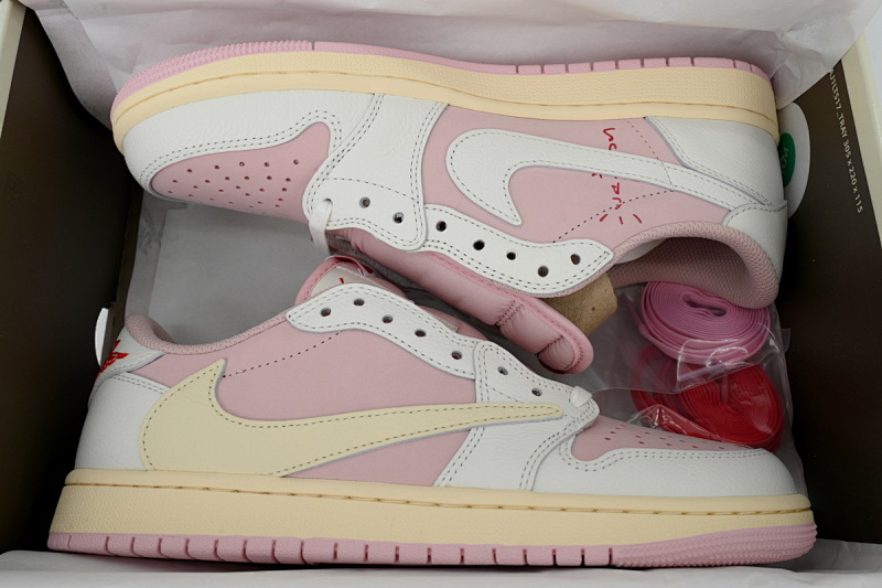 【CA1XP】粉白 XP版乔丹1代低帮 DM7866-600 Travis Scott x Air Jordan 1 Low OG White Pink