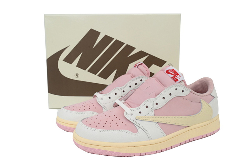 【CA1XP】粉白 XP版乔丹1代低帮 DM7866-600 Travis Scott x Air Jordan 1 Low OG White Pink