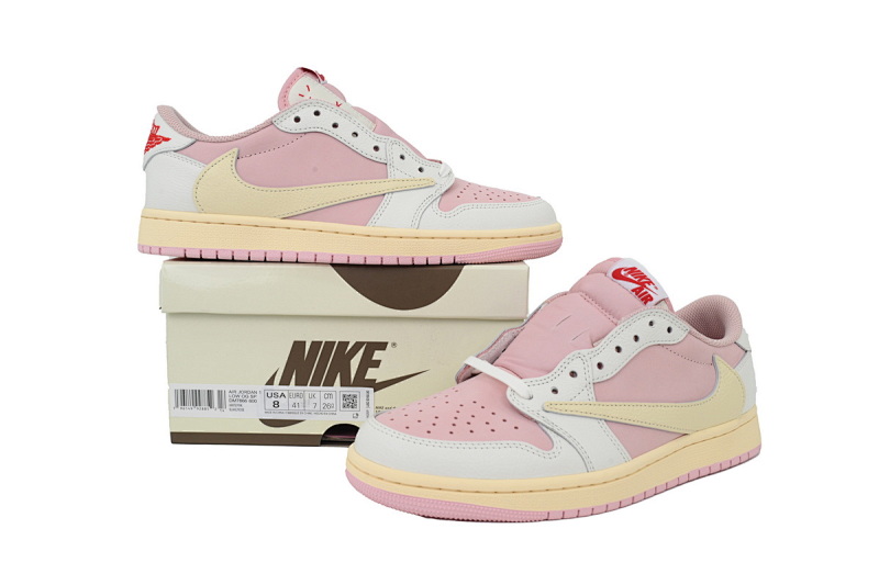 【CA1XP】粉白 XP版乔丹1代低帮 DM7866-600 Travis Scott x Air Jordan 1 Low OG White Pink