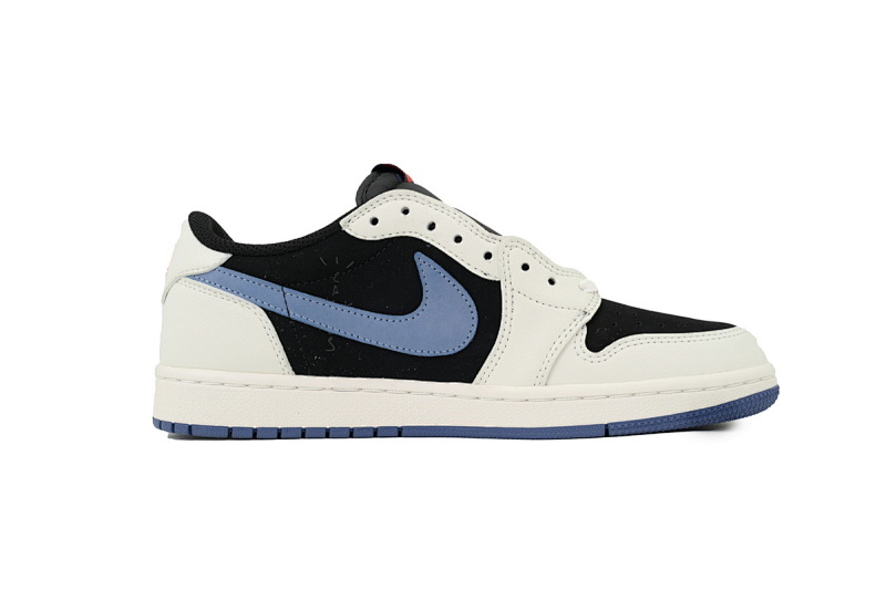 【BA9ZY】黑白蓝 ZY版乔丹1代低帮 DM7866-040 Travis Scott x Air Jordan 1 Low Black White Blue