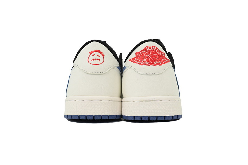 【BA9ZY】黑白蓝 ZY版乔丹1代低帮 DM7866-040 Travis Scott x Air Jordan 1 Low Black White Blue