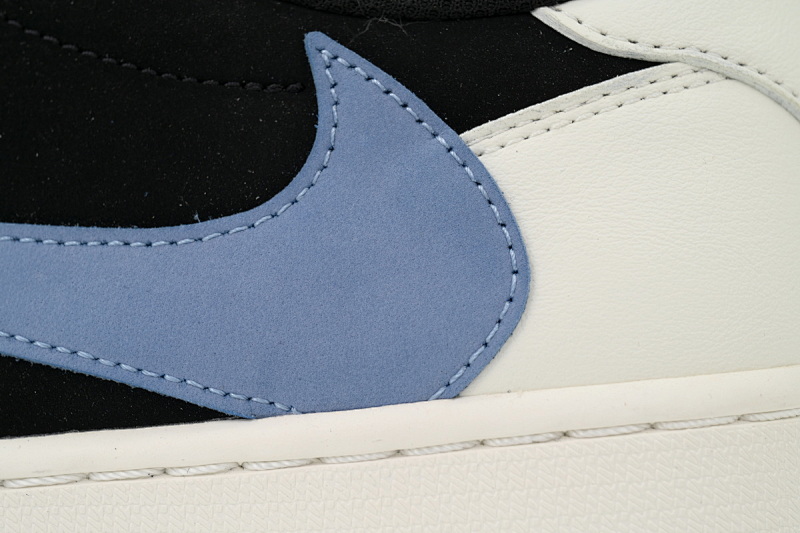 【BA9ZY】黑白蓝 ZY版乔丹1代低帮 DM7866-040 Travis Scott x Air Jordan 1 Low Black White Blue