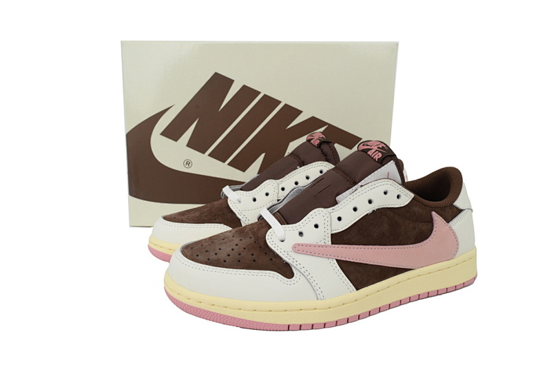 yupoo_322716_0ac310ad.jpg 【BA9ZY】粉倒勾2.0 ZY版乔丹1代低帮 DZ4137-206 Travis Scott x Air Jordan 1 Low OG SP Dark Pony Pink
