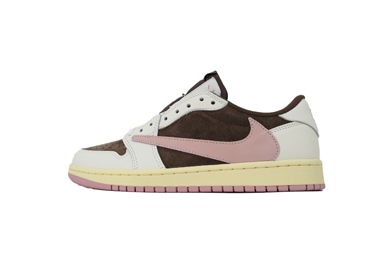 【BA9ZY】粉倒勾2.0 ZY版乔丹1代低帮 DZ4137-206 Travis Scott x Air Jordan 1 Low OG SP Dark Pony Pink