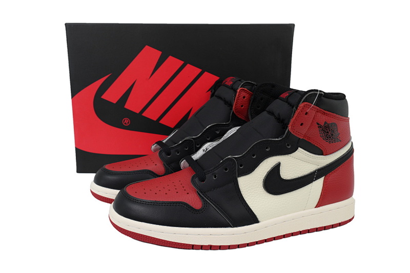 【BA2ZY】红脚趾 ZY版乔丹1代  555088-610 Air Jordan 1 High OG “Bred Toe”