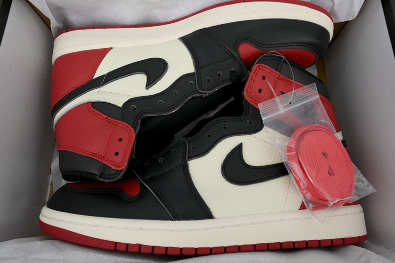 【BA2ZY】红脚趾 ZY版乔丹1代  555088-610 Air Jordan 1 High OG “Bred Toe”