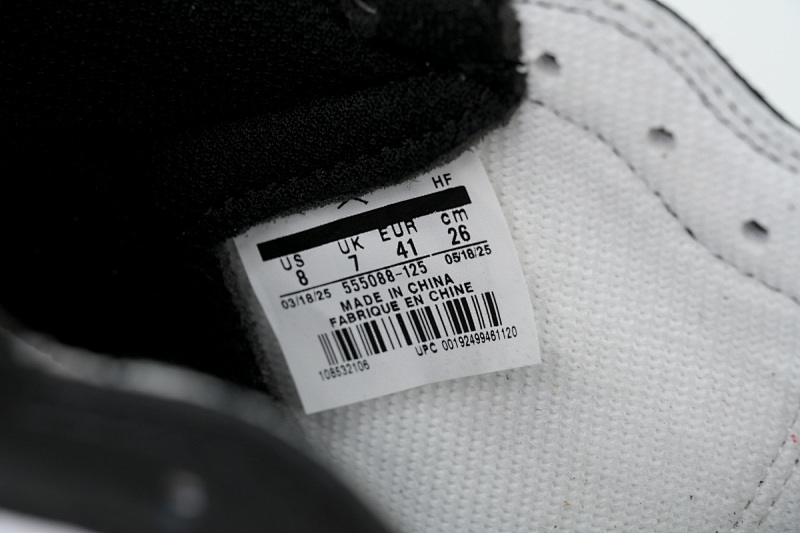 【BA2ZY】黑脚趾 ZY版乔丹1代  555088-125 Air Jordan 1 High OG “Black Toe”