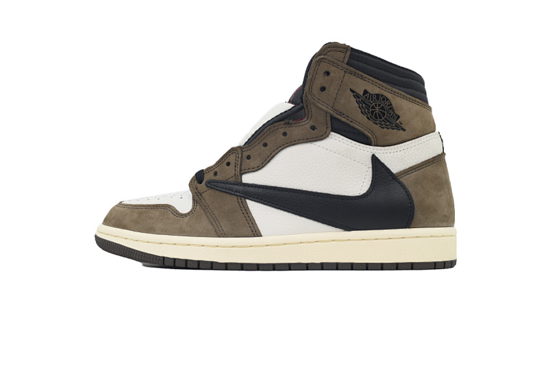 【BA2ZY】倒勾 ZY版乔丹1代 CD4487-100 Travis Scott x Air Jordan 1 High OG TS SP