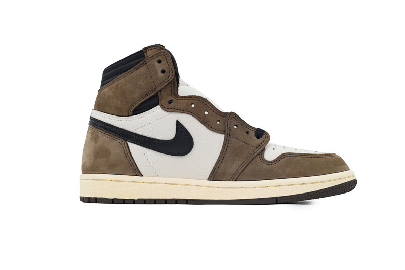 【BA2ZY】倒勾 ZY版乔丹1代 CD4487-100 Travis Scott x Air Jordan 1 High OG TS SP