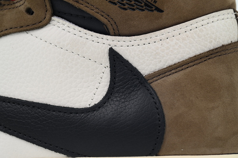 【BA2ZY】倒勾 ZY版乔丹1代 CD4487-100 Travis Scott x Air Jordan 1 High OG TS SP