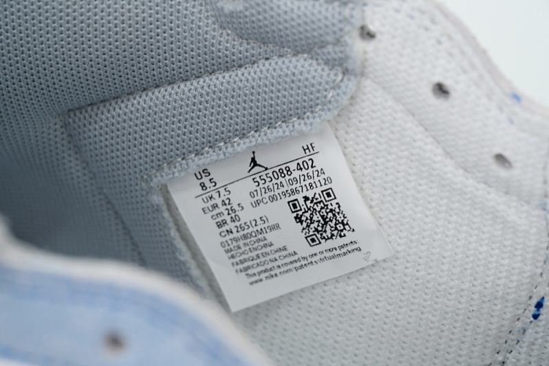 【BA2ZY】水洗蓝   ZY版乔丹1代 555088-402 Air Jordan 1 High OG GS Wash North Carolan