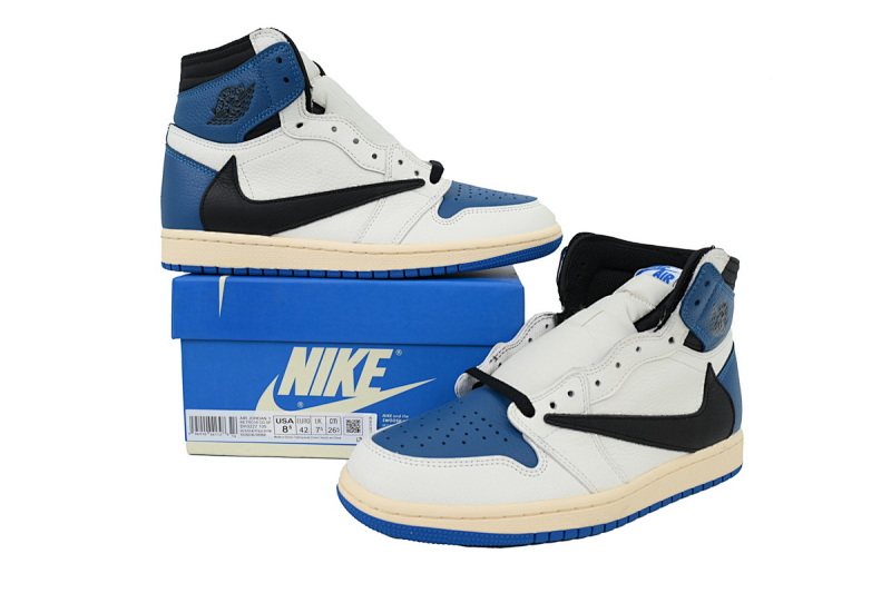 【BA2ZY】闪电倒钩 ZY版乔丹1代  DH3227-105 Fragment x Travis Scott x Air Jordan 1 High OG Military