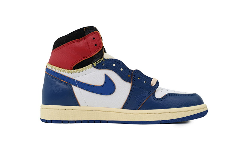 【CA5ZY】蓝拼接  ZY版乔丹1代 BV1300-146 Union X Air Jordan 1 OG Hi Retro“Blue Toe”
