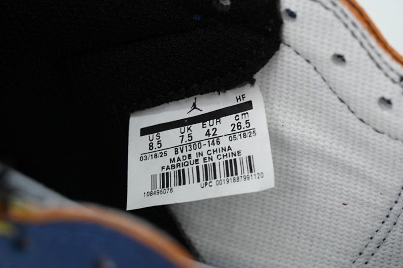 【CA5ZY】蓝拼接  ZY版乔丹1代 BV1300-146 Union X Air Jordan 1 OG Hi Retro“Blue Toe”
