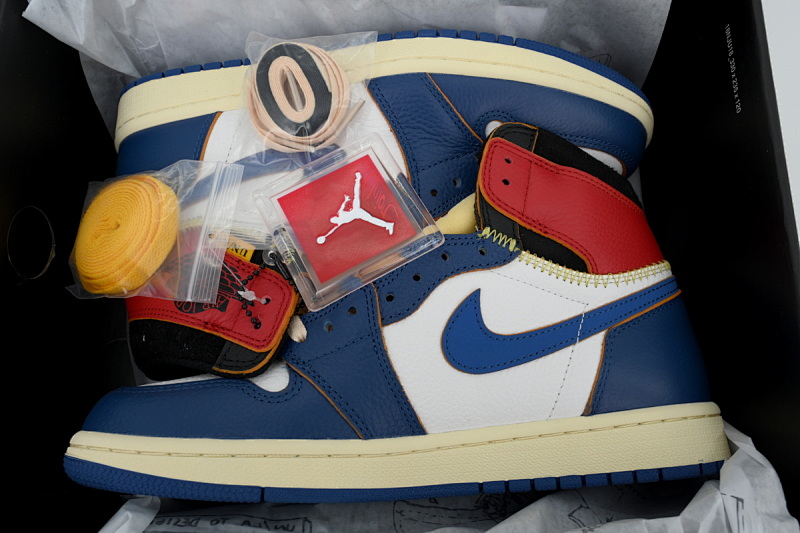 【CA5ZY】蓝拼接  ZY版乔丹1代 BV1300-146 Union X Air Jordan 1 OG Hi Retro“Blue Toe”