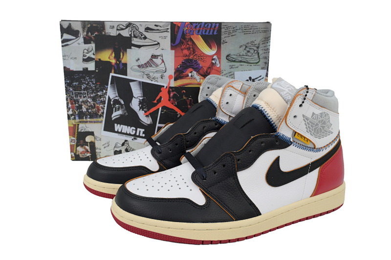 【CA5ZY】黑拼接 ZY版乔丹1代 BV1300-106 Union X Air Jordan 1 OG Hi Retro“Black Toe”