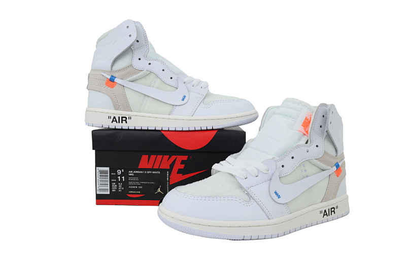 【CA5ZY】白联名 Off White联名 ZY版乔丹1代  AQ0818-100 OFF WHITE X Air Jordan 1 White
