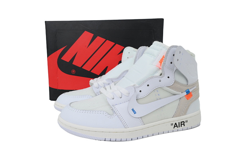 【CA5ZY】白联名 Off White联名 ZY版乔丹1代  AQ0818-100 OFF WHITE X Air Jordan 1 White
