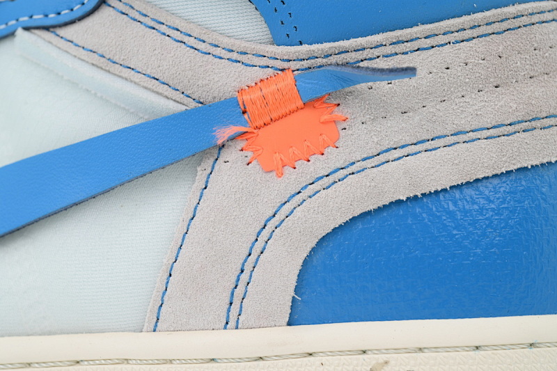 【CA5ZY】蓝联名 Off White联名 ZY版乔丹1代 AQ0818-148 Off White x Air Jordan 1 “UNC”