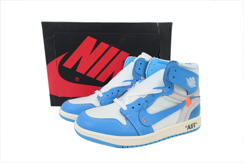 【CA5ZY】蓝联名 Off White联名 ZY版乔丹1代 AQ0818-148 Off White x Air Jordan 1 “UNC”