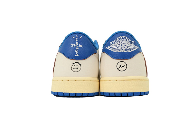【BA9ZY】闪电2.0  ZY版乔丹1代低帮  DM7866-104 Travis Scott x Air Jordan 1 Retro Low OG SP 'Sail Military Blue'