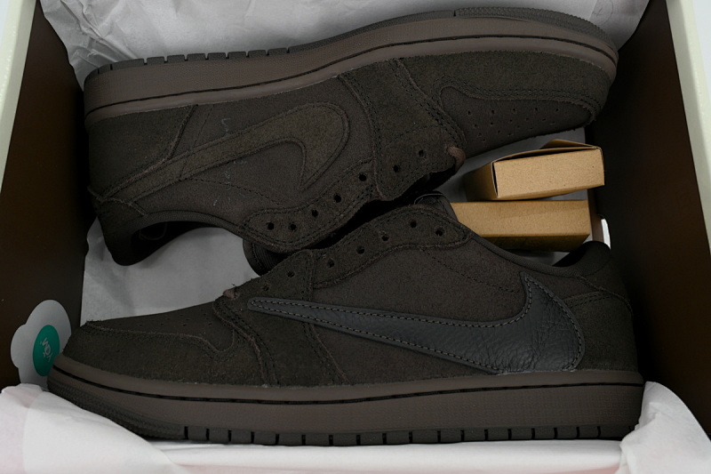 【BA9ZY】黑棕 ZY版乔丹1代低帮 DM7866-202 Travis Scott x Air Jordan 1 Retro Low OG SP 'Velvet Brown'
