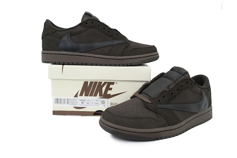 【BA9ZY】黑棕 ZY版乔丹1代低帮 DM7866-202 Travis Scott x Air Jordan 1 Retro Low OG SP 'Velvet Brown'