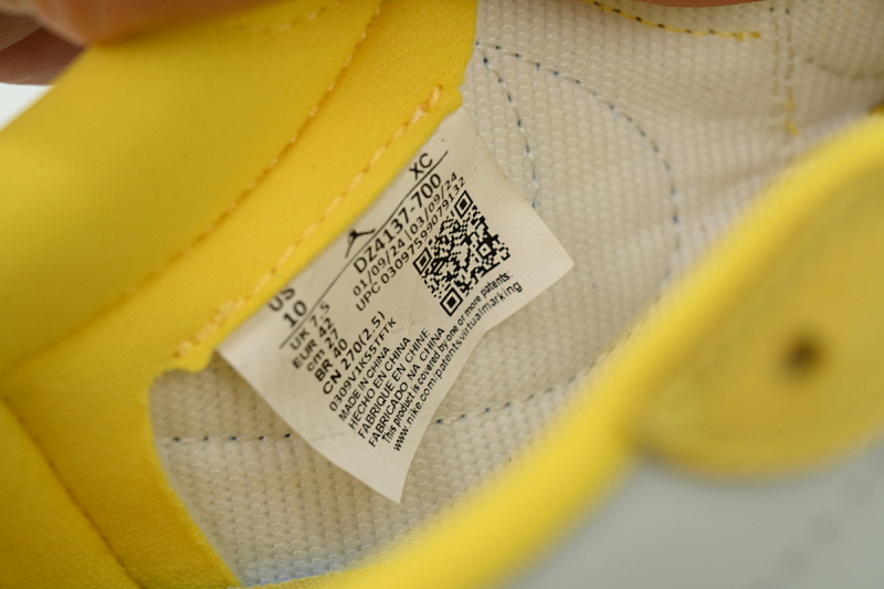 【BA9ZY】黄倒钩  ZY版乔丹1代低帮 DZ4137-700 Travis Scott x Air Jordan 1 Low OG Canary