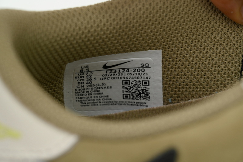 【BA9ZY】高尔夫  ZY版乔丹1代低帮   FZ3124-200 Travis Scott x Air Jordan 1 Low Black, White, Green