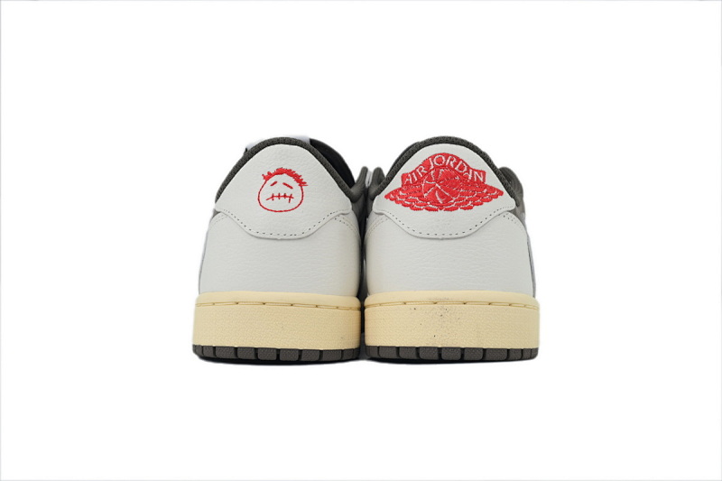 【BA9ZY】白棕 ZY版乔丹1代低帮  DM7866-162 Travis Scott x Air Jordan 1 Low White Brown Barb