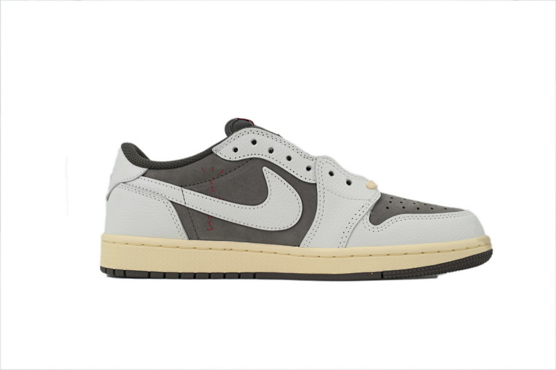【BA9ZY】白棕 ZY版乔丹1代低帮  DM7866-162 Travis Scott x Air Jordan 1 Low White Brown Barb