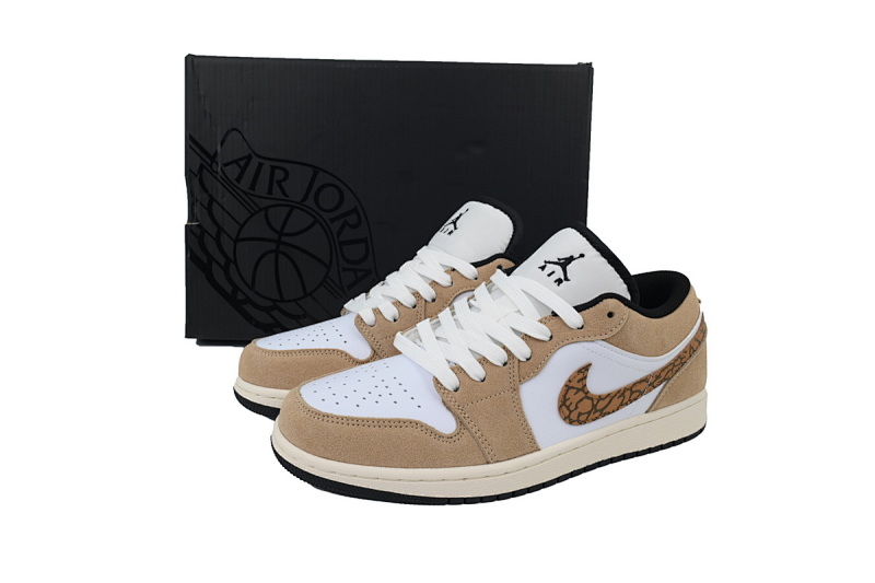 【AA1XH】豹纹卡齐白 乔丹1代低帮 DZ4130-201 Air Jordan 1 Low SE 'Brown Elephant'