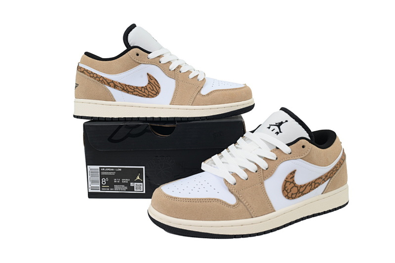 【AA1XH】豹纹卡齐白 乔丹1代低帮 DZ4130-201 Air Jordan 1 Low SE 'Brown Elephant'