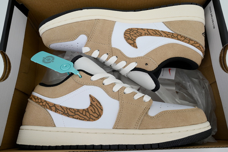 【AA1XH】豹纹卡齐白 乔丹1代低帮 DZ4130-201 Air Jordan 1 Low SE 'Brown Elephant'