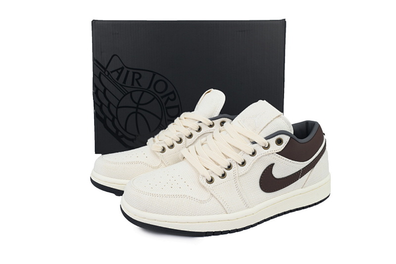 yupoo_324393_44fed991.jpg 【AA1XH】麻布象牙棕 乔丹1代低帮 IB8058-110 Air Jordan 1 Low Premium 'Ivory Baroque Brown'