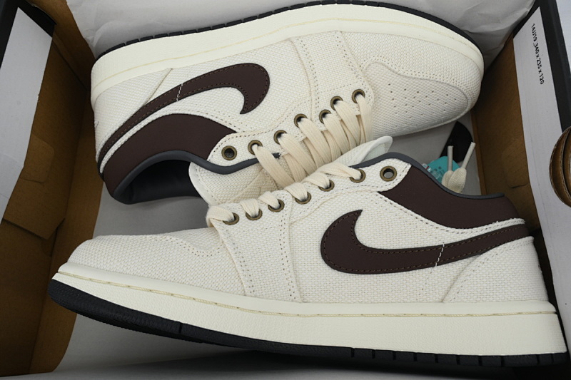 yupoo_324393_8f91bcc1.jpg 【AA1XH】麻布象牙棕 乔丹1代低帮 IB8058-110 Air Jordan 1 Low Premium 'Ivory Baroque Brown'